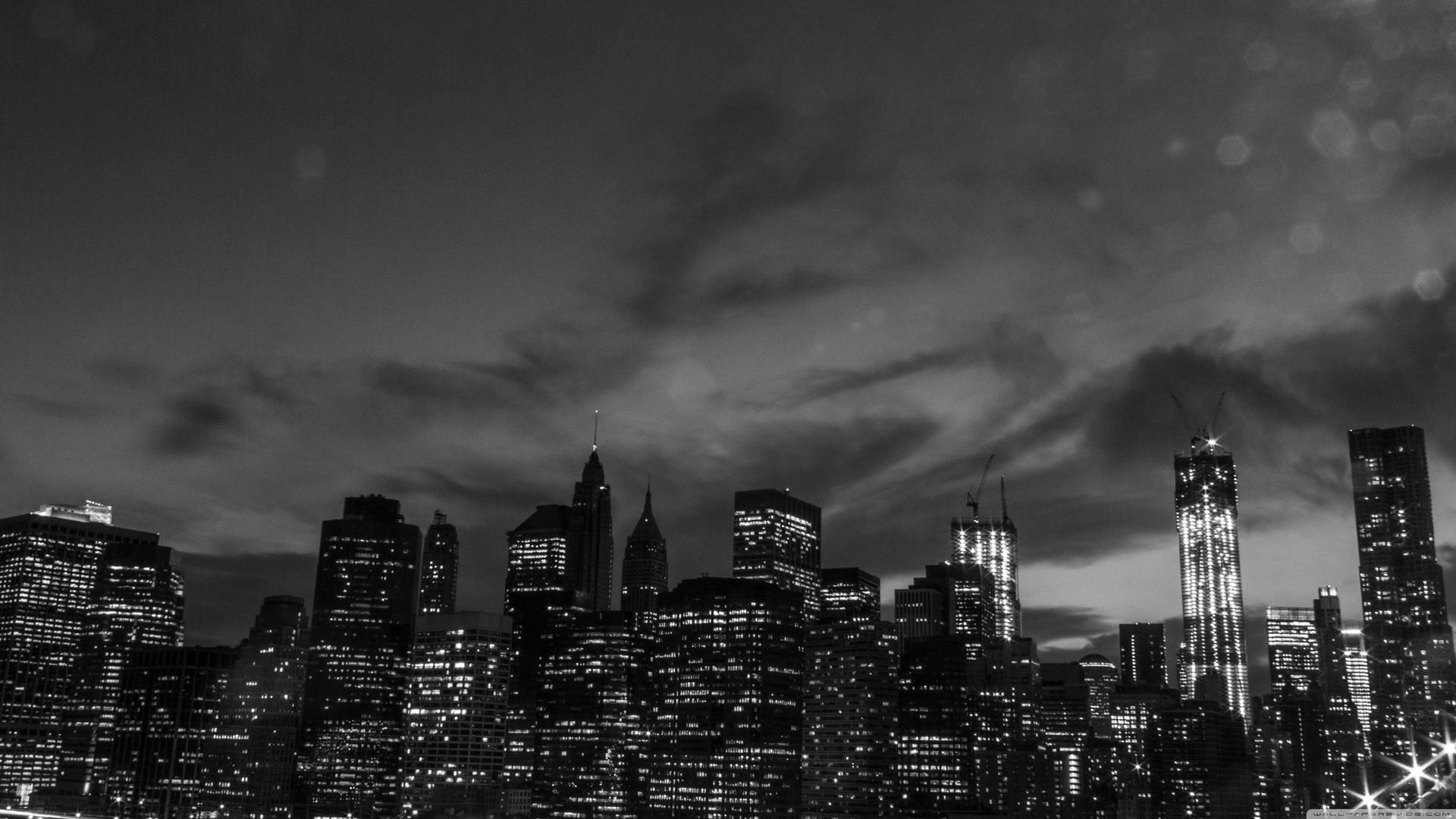 Black And White New York Low Angle Wallpaper
