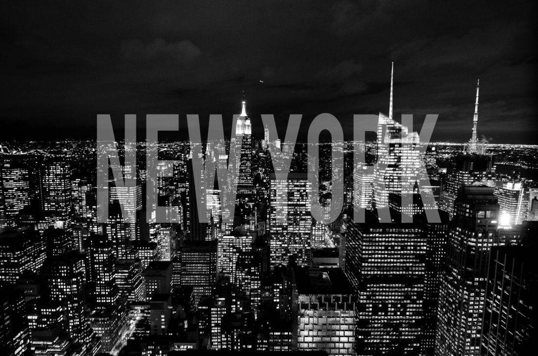 Black And White New York Night Wallpaper