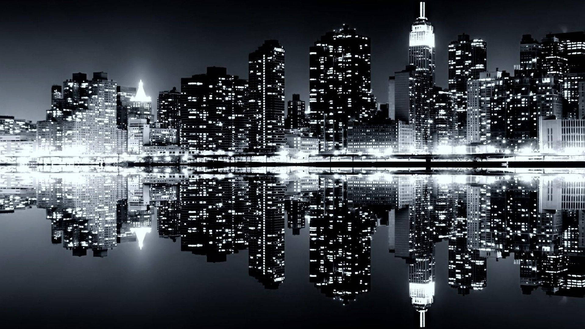 Black And White New York Skyline Photography Wallpaper
