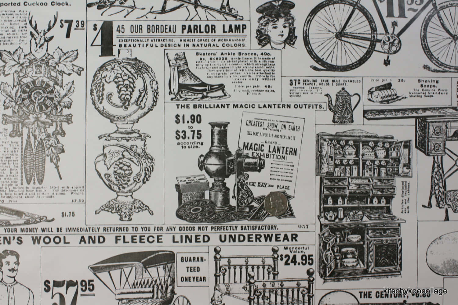 Vintage black and white newspaper on a table Wallpaper