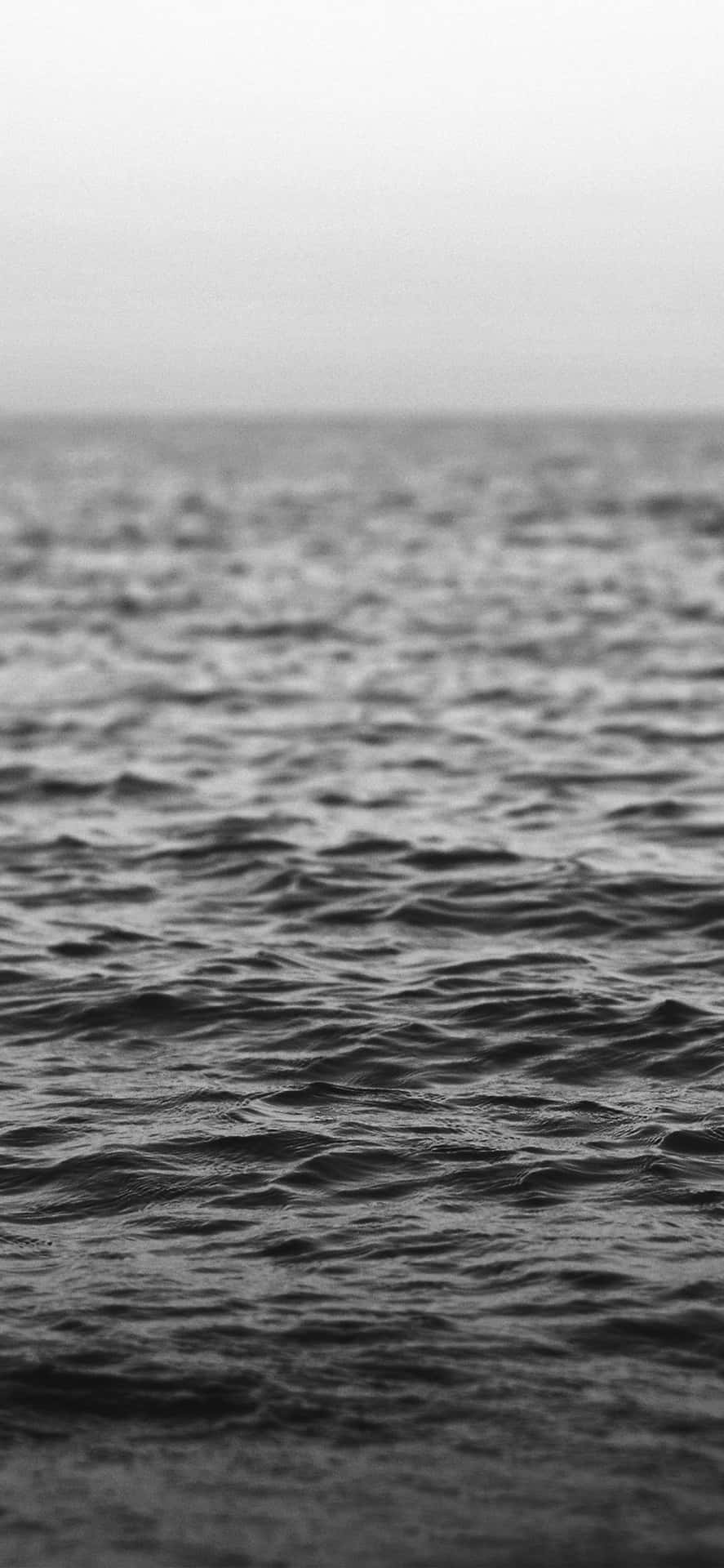 Olasdel Océano En Blanco Y Negro. Fondo de pantalla