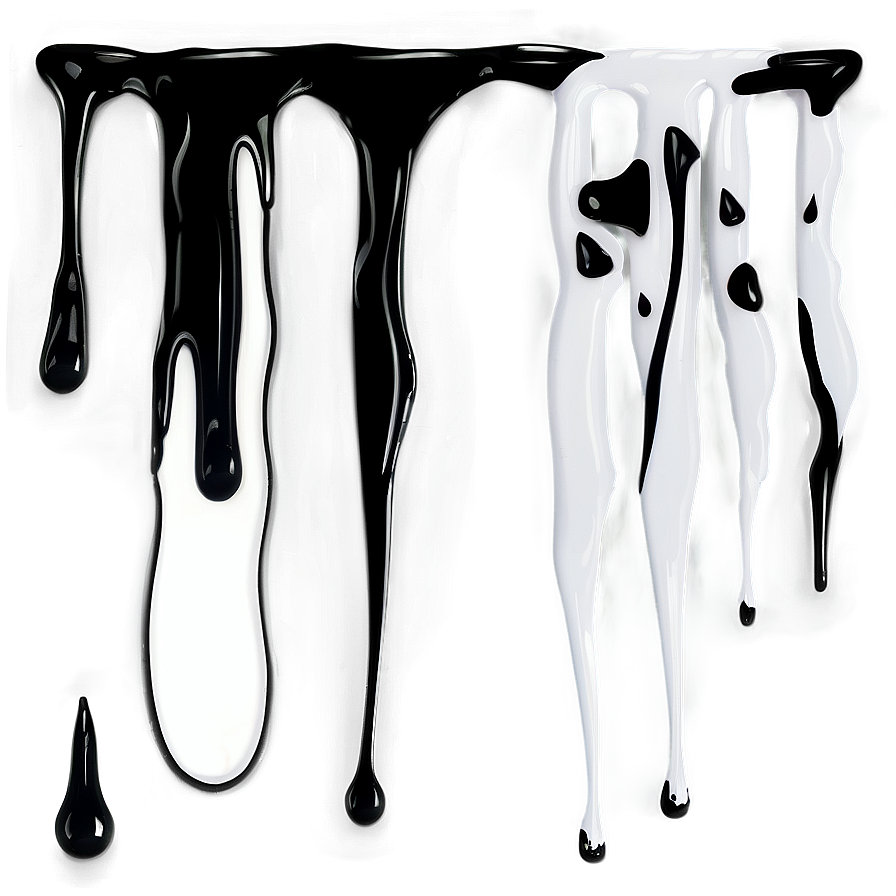 Download Black And White Paint Drip Png Mpa | Wallpapers.com