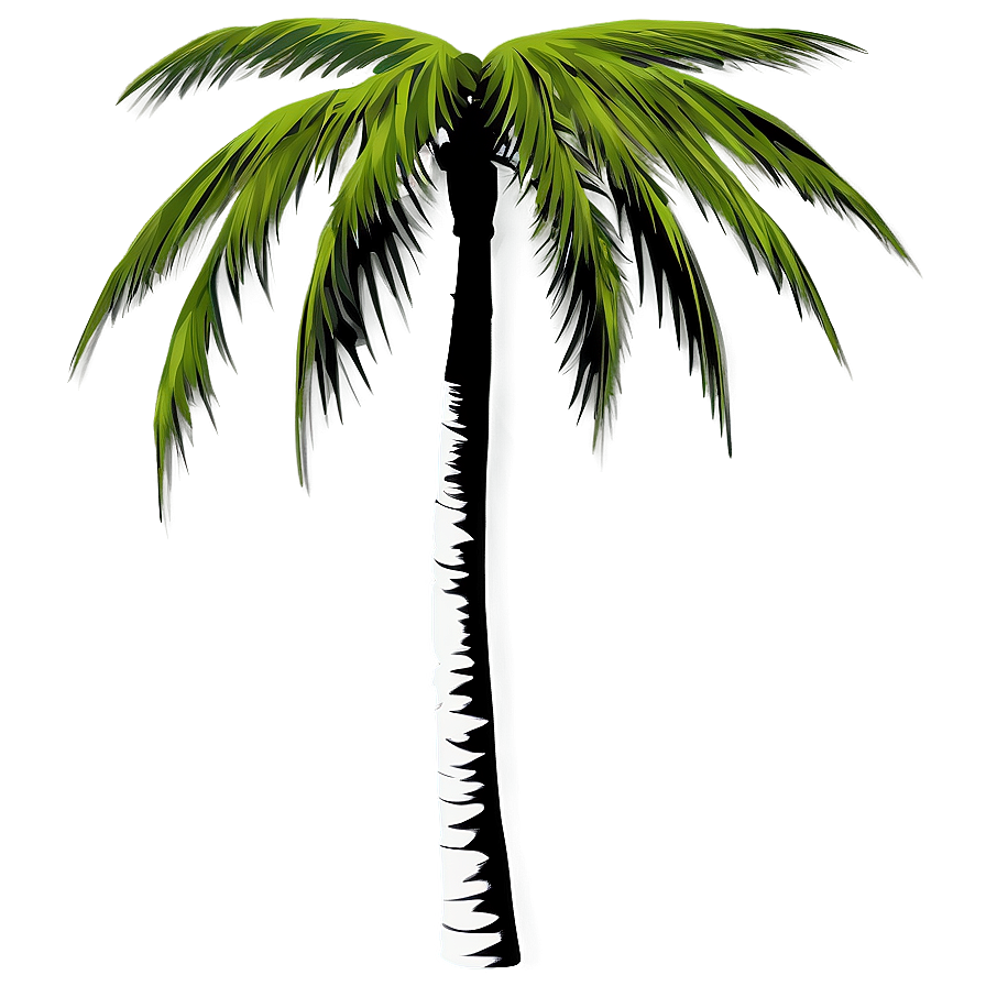 Black And White Palm Tree Png 04292024 PNG