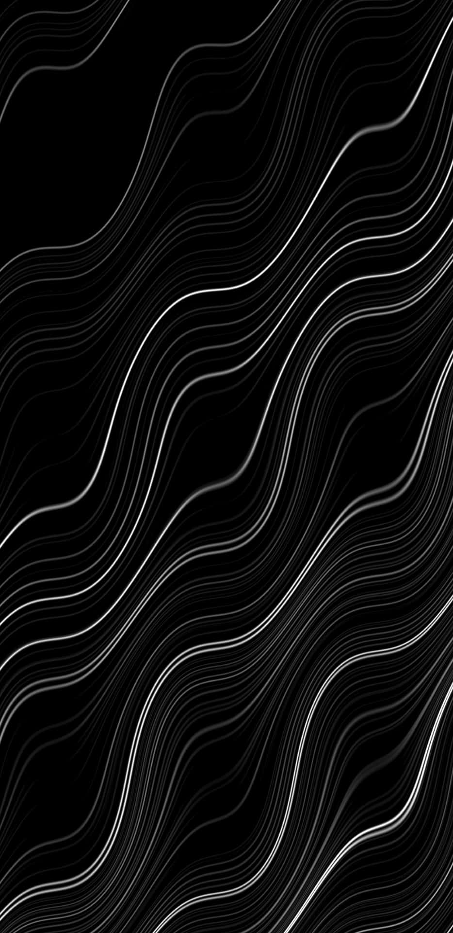 A Black And White Wavy Background Wallpaper