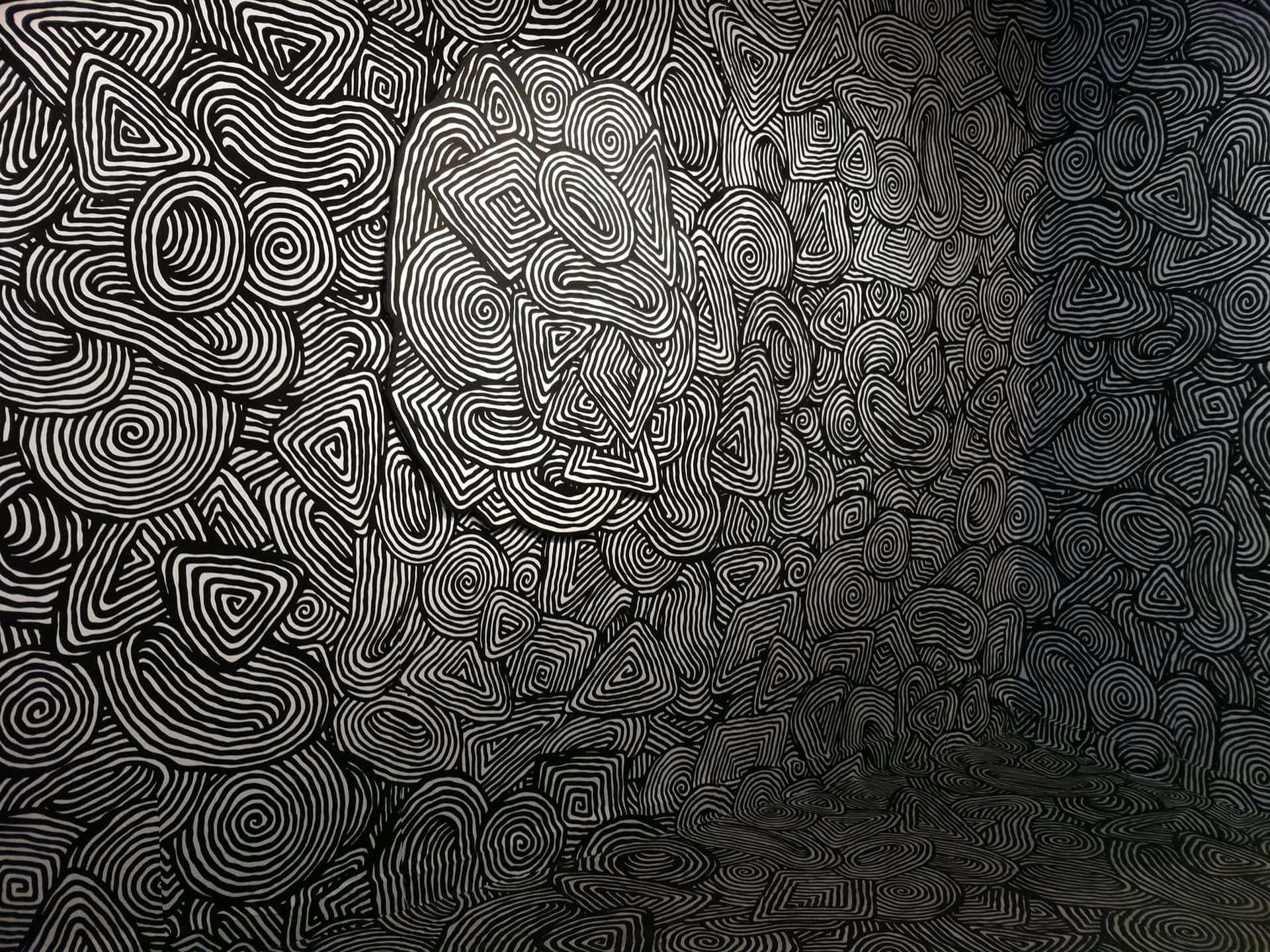 Få kreative med denne dynamiske sort-hvide mønster! Wallpaper