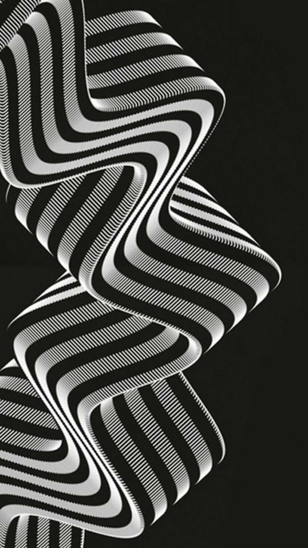 Stripes Abstract Black And White Pattern Wallpaper