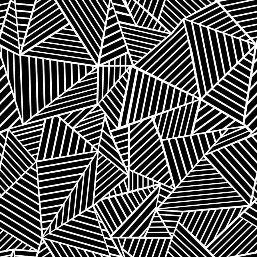Geometrischesschwarz-weiß-muster Wallpaper