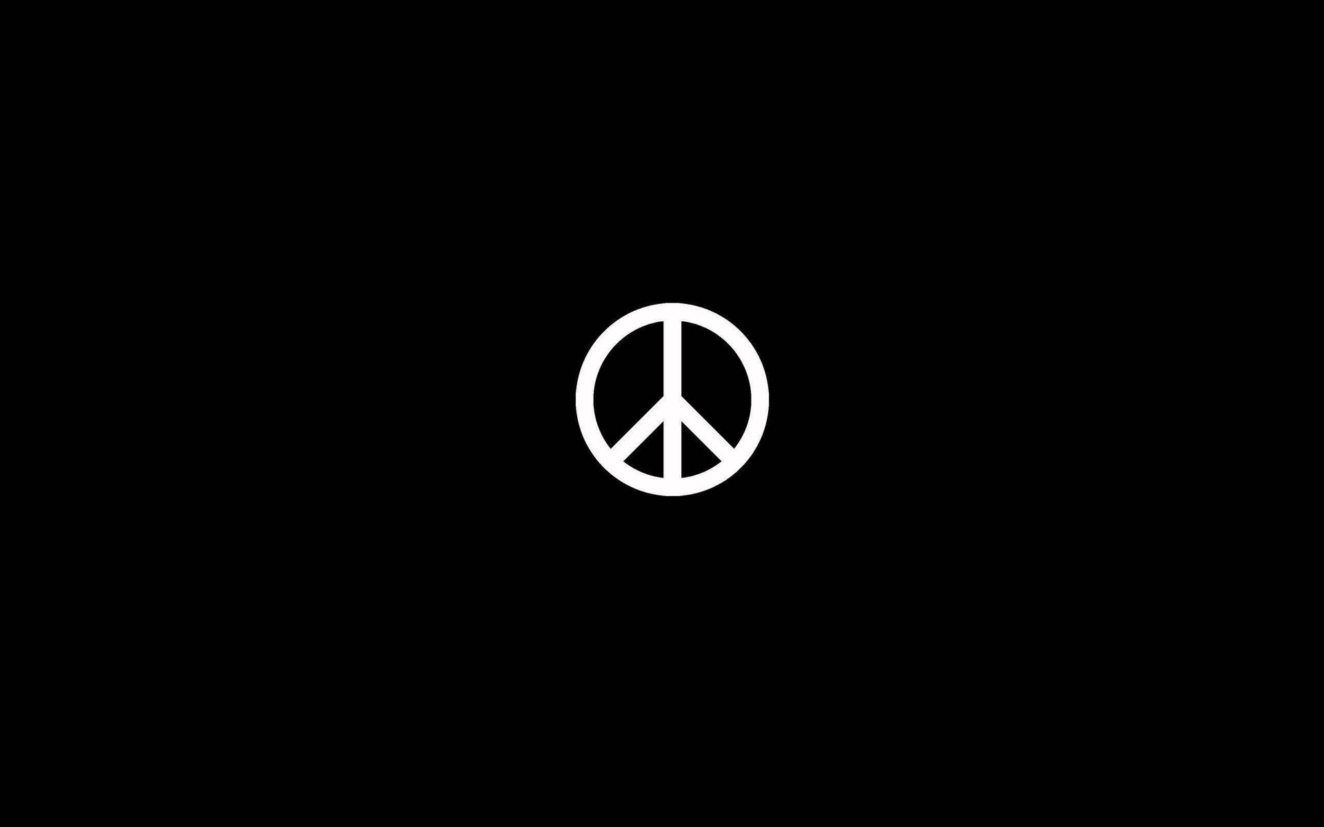 Black And White Peace Symbol Wallpaper