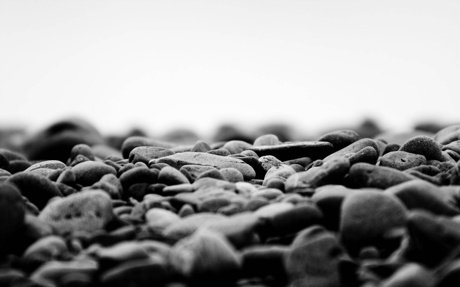 Black And White Pebbles Wallpaper