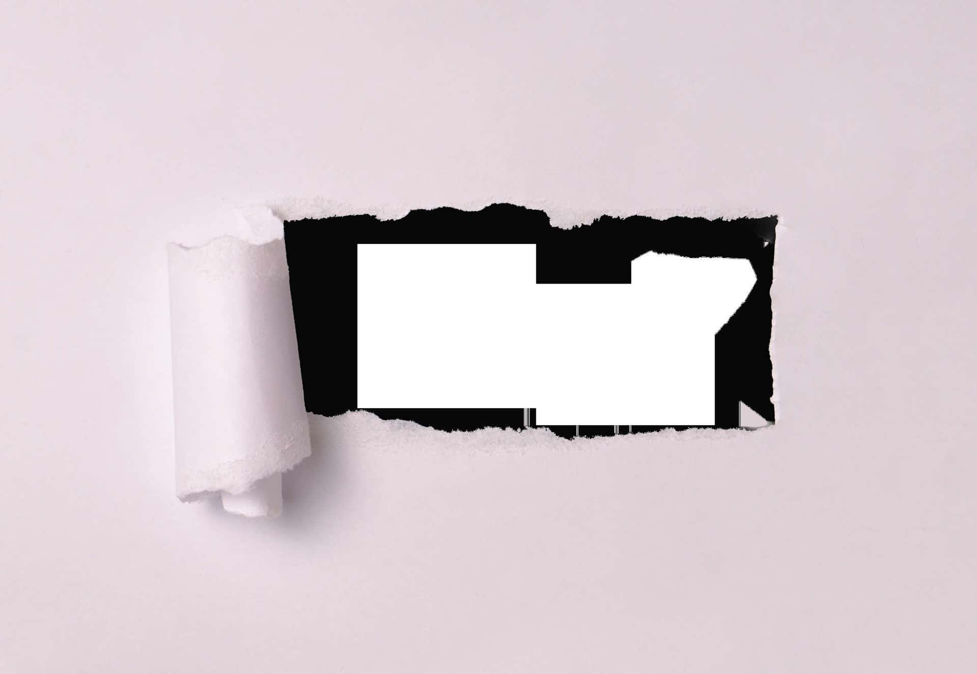 Black And White Peeking Torn Paper Wallpaper