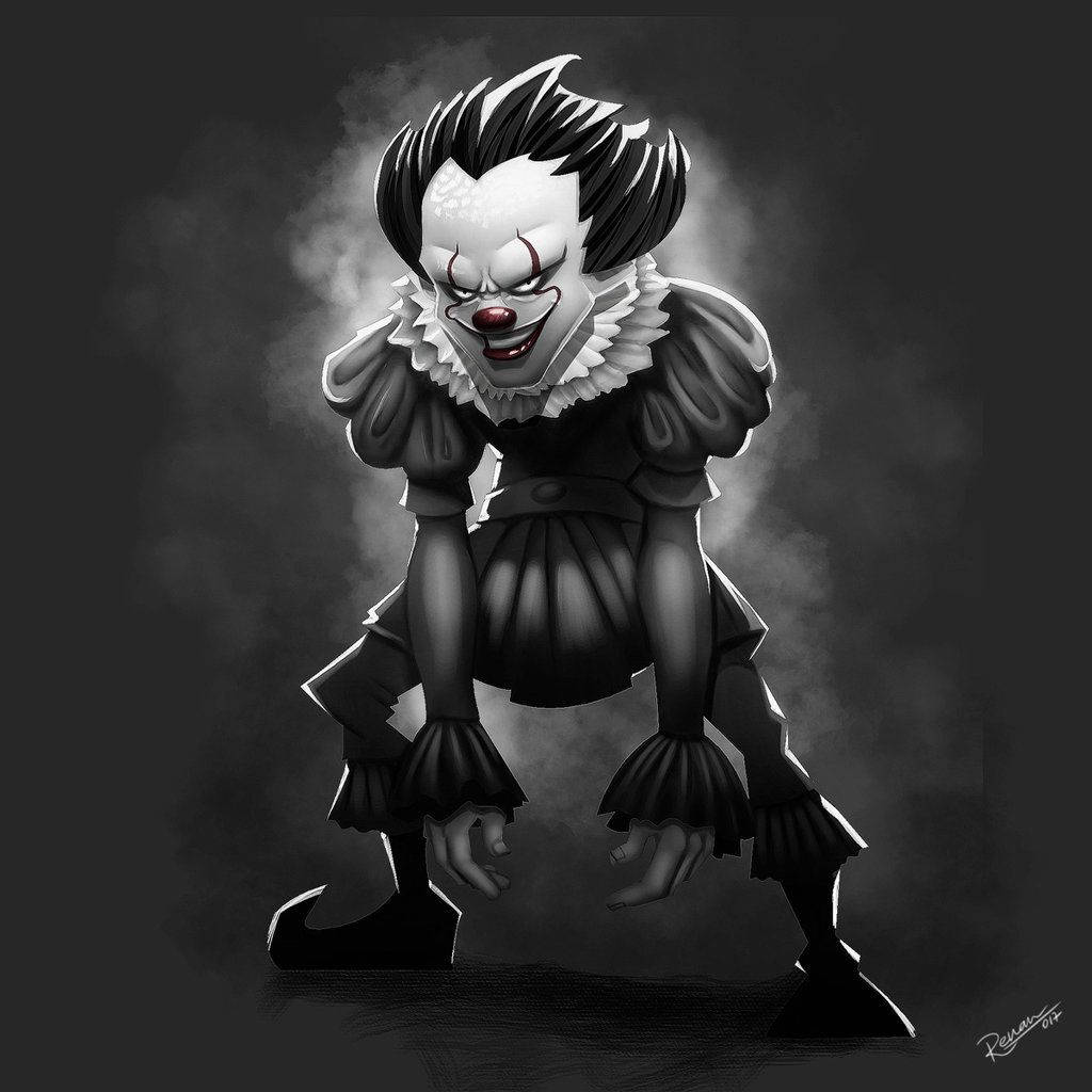 A creepy smile from Pennywise Wallpaper