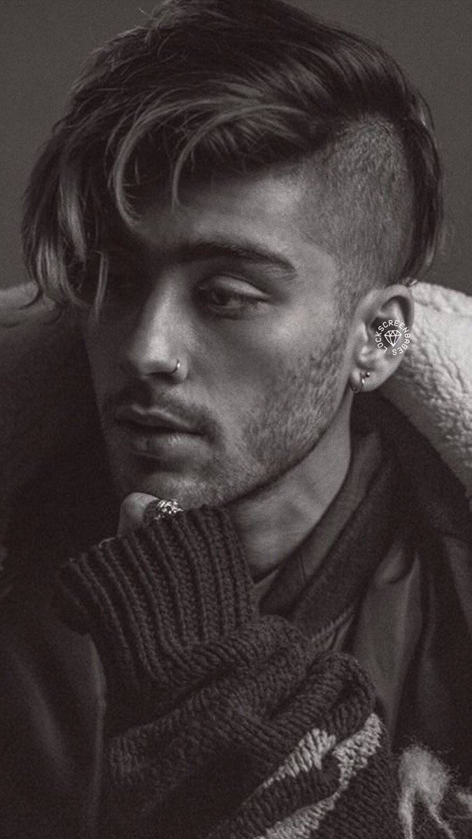 Black And White Photograph Of Zayn iPhone Wallpaper