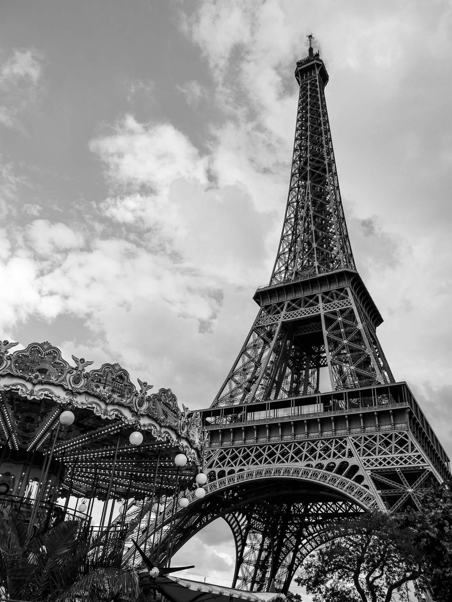 Black And White Photography Eiffel Tower Wallpaper