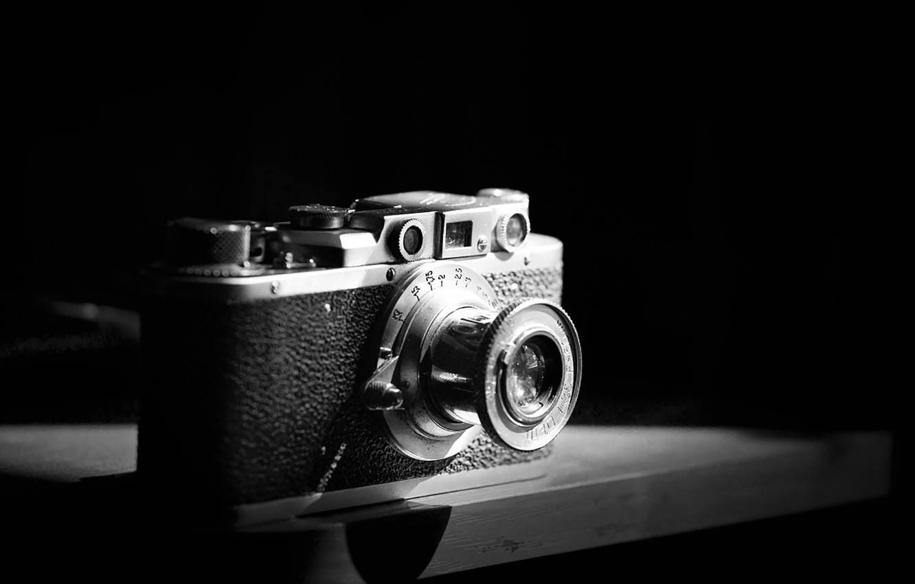 Black And White Photography Vintage Camera Wallpaper