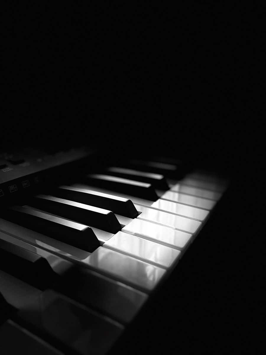 Elegant black and white piano keys Wallpaper