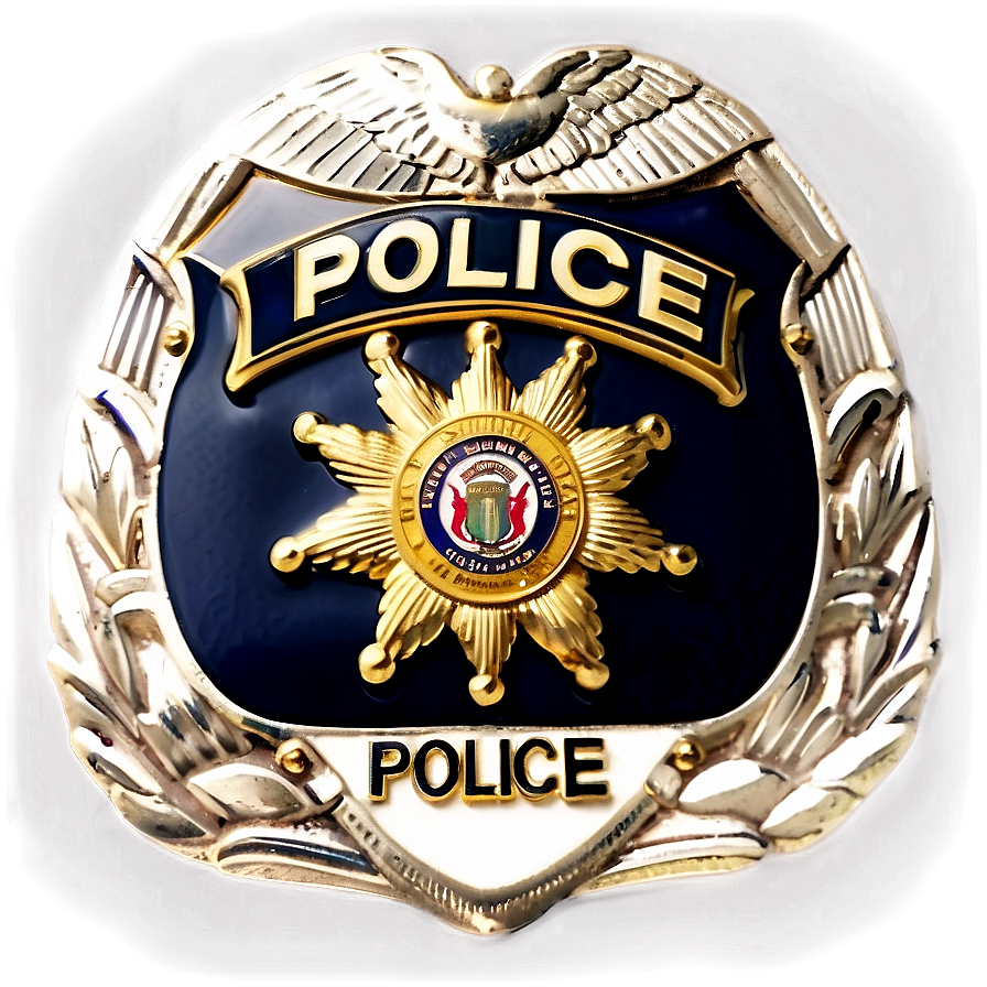 Black And White Police Badge Png 05252024 PNG