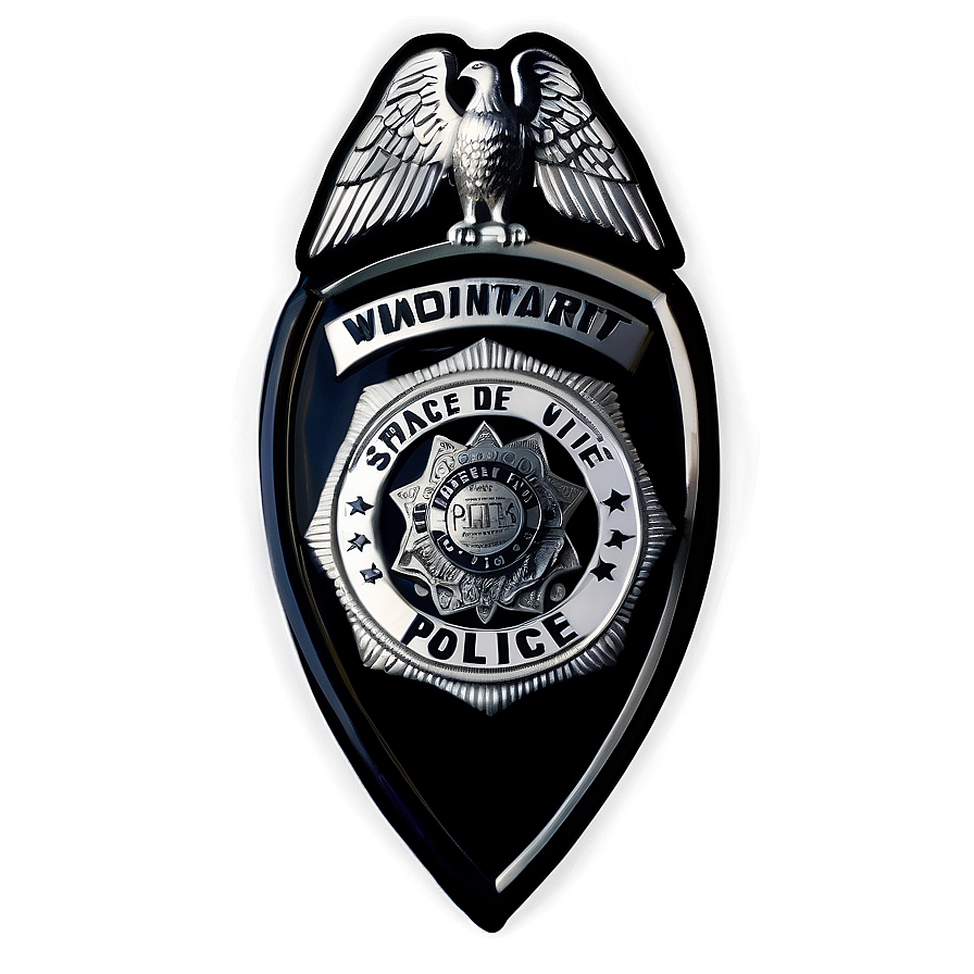 Black And White Police Badge Png Bvu PNG