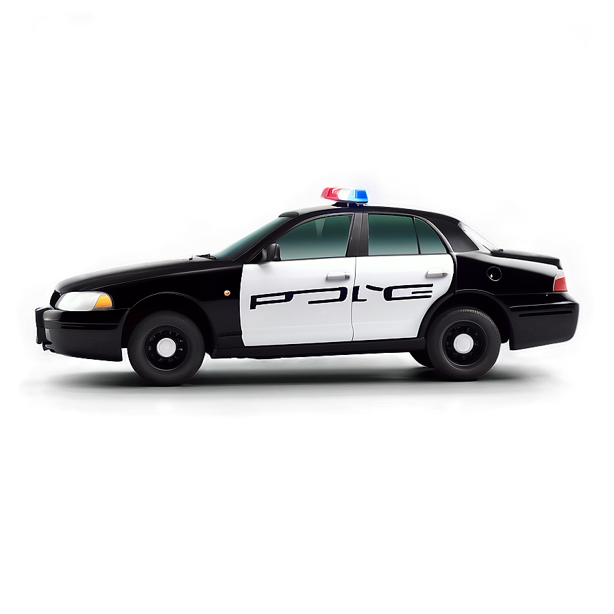 Black And White Police Car Png 52 PNG