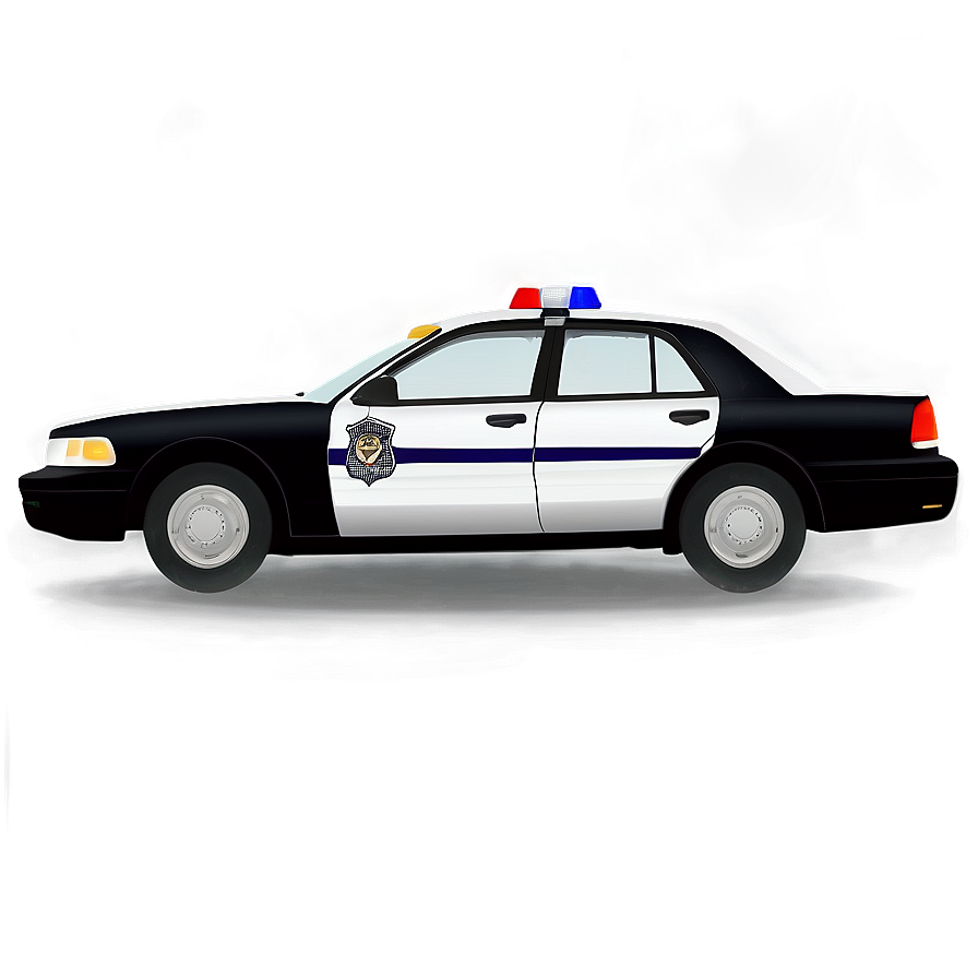 Black And White Police Car Png Tmw41 PNG