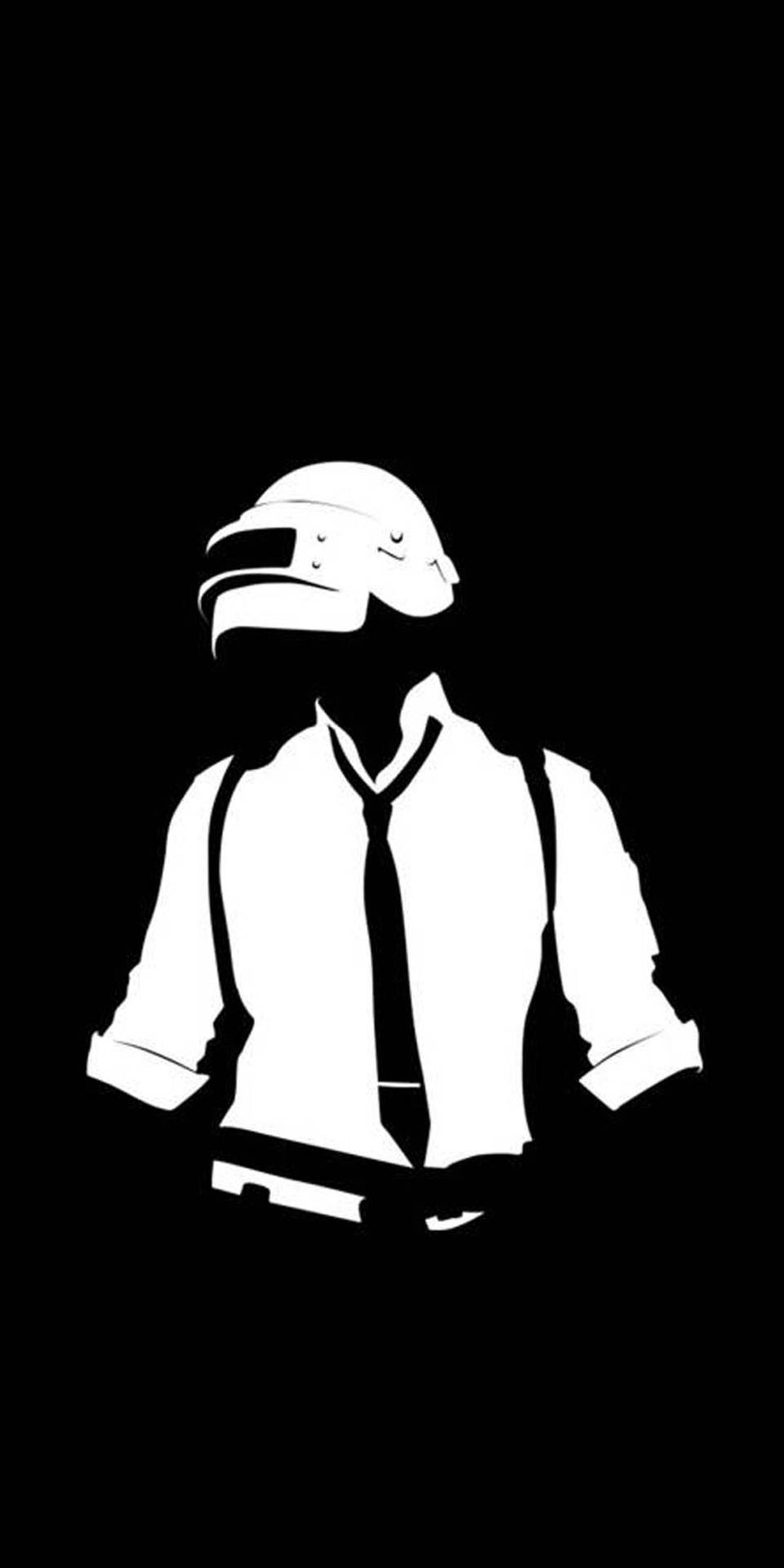 Download Black And White Pubg Logo Wallpaper | Wallpapers.com