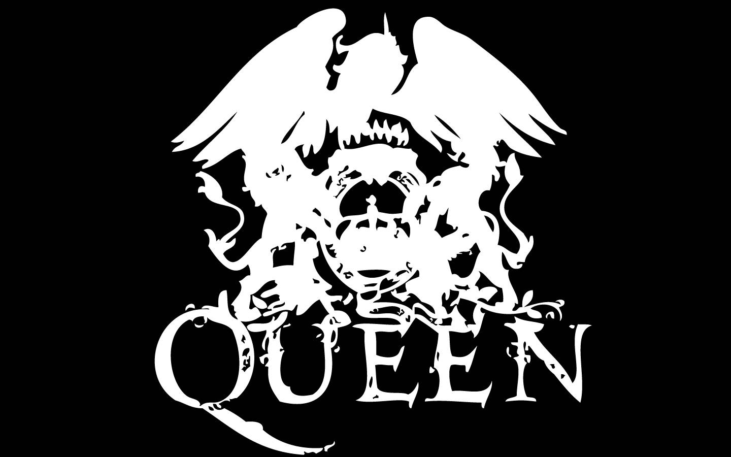 Black And White Queen Crest Wallpaper