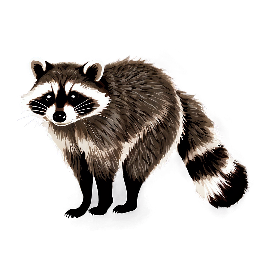 Black And White Raccoon Png Hew84 PNG