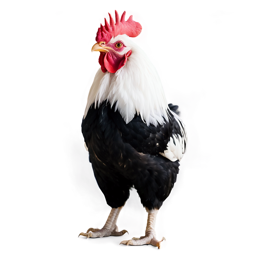 Black And White Rooster Png 05242024 PNG