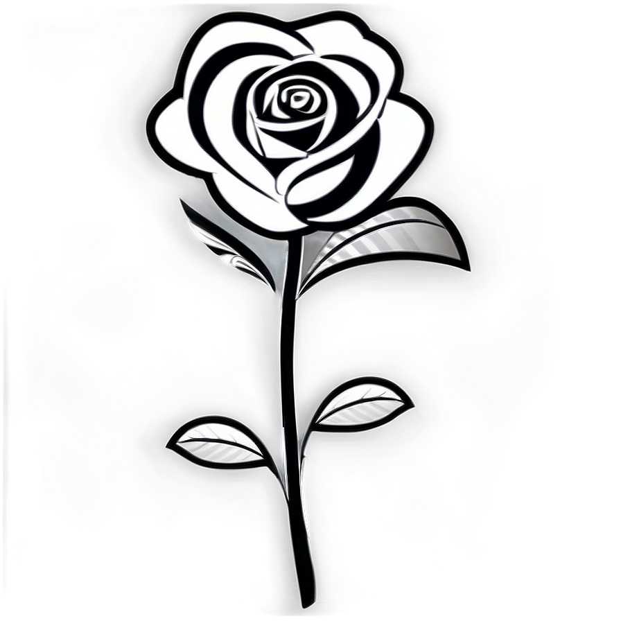 Black And White Rose Pattern Png 78 PNG