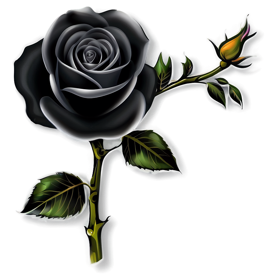 Black And White Rose Tattoo Png Isp PNG