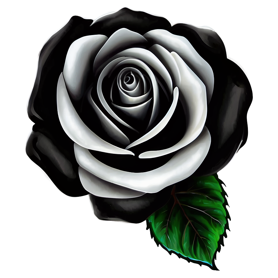 Black And White Rose Tattoo Png Rlo PNG