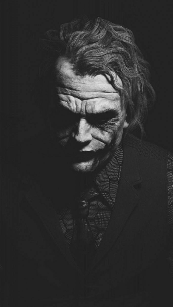 Schwarzerund Weißer Trauriger Joker Wallpaper
