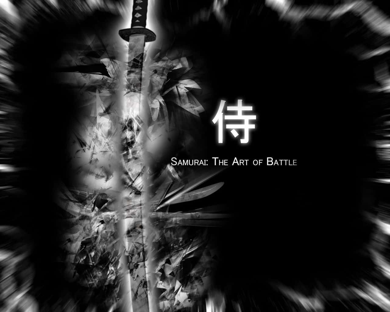 Samurainegro Y Blanco En Acción. Fondo de pantalla