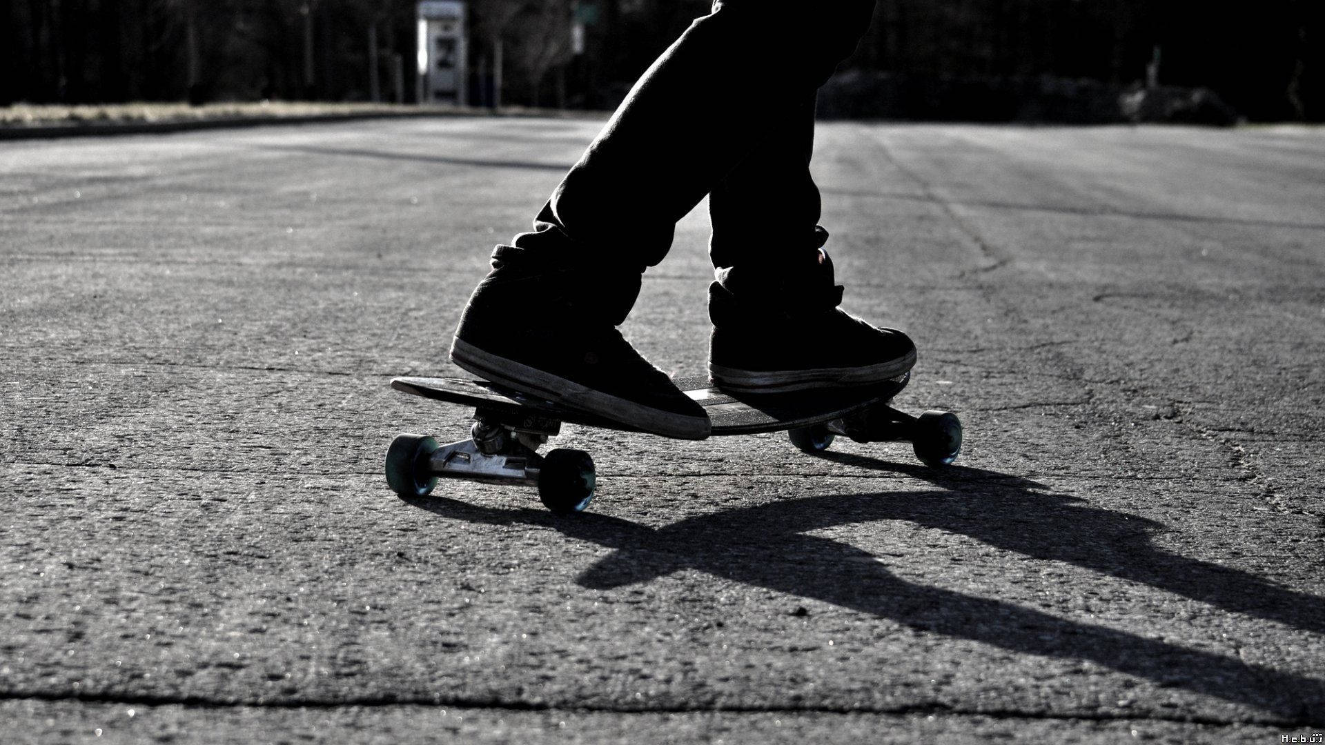 Black And White Skateboard Photography Background