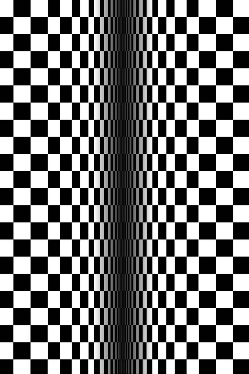 Black And White Squares Checkerboard Illusion Wallpaper
