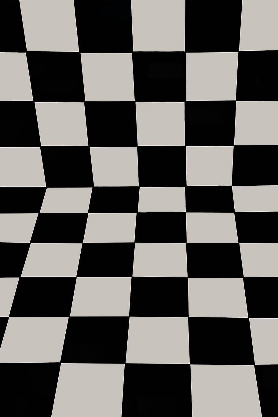 Black And White Squares Tiles Wallpaper