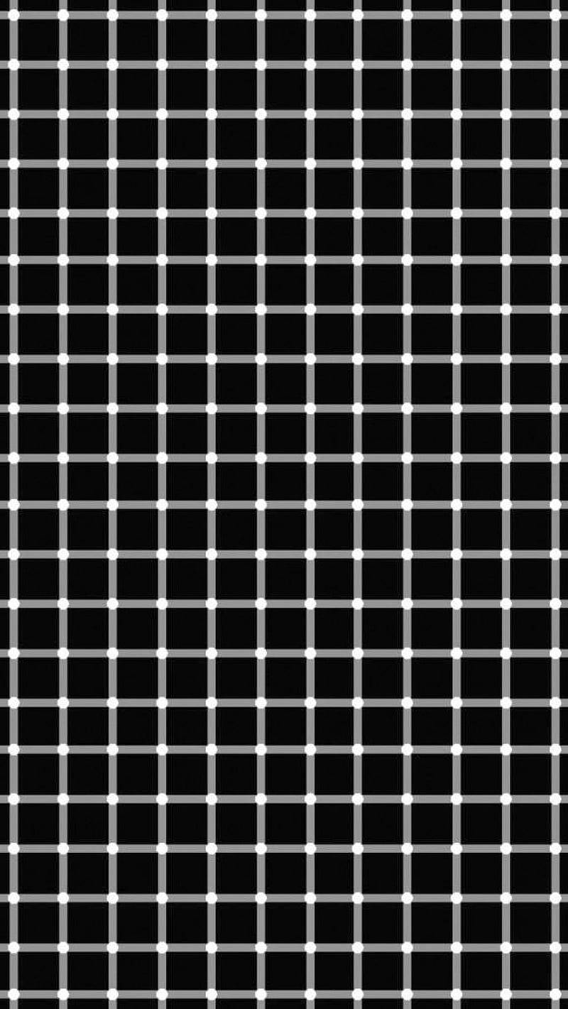 Quadrati In Bianco E Nero Con Punti Di Illusione Ottica Sfondo