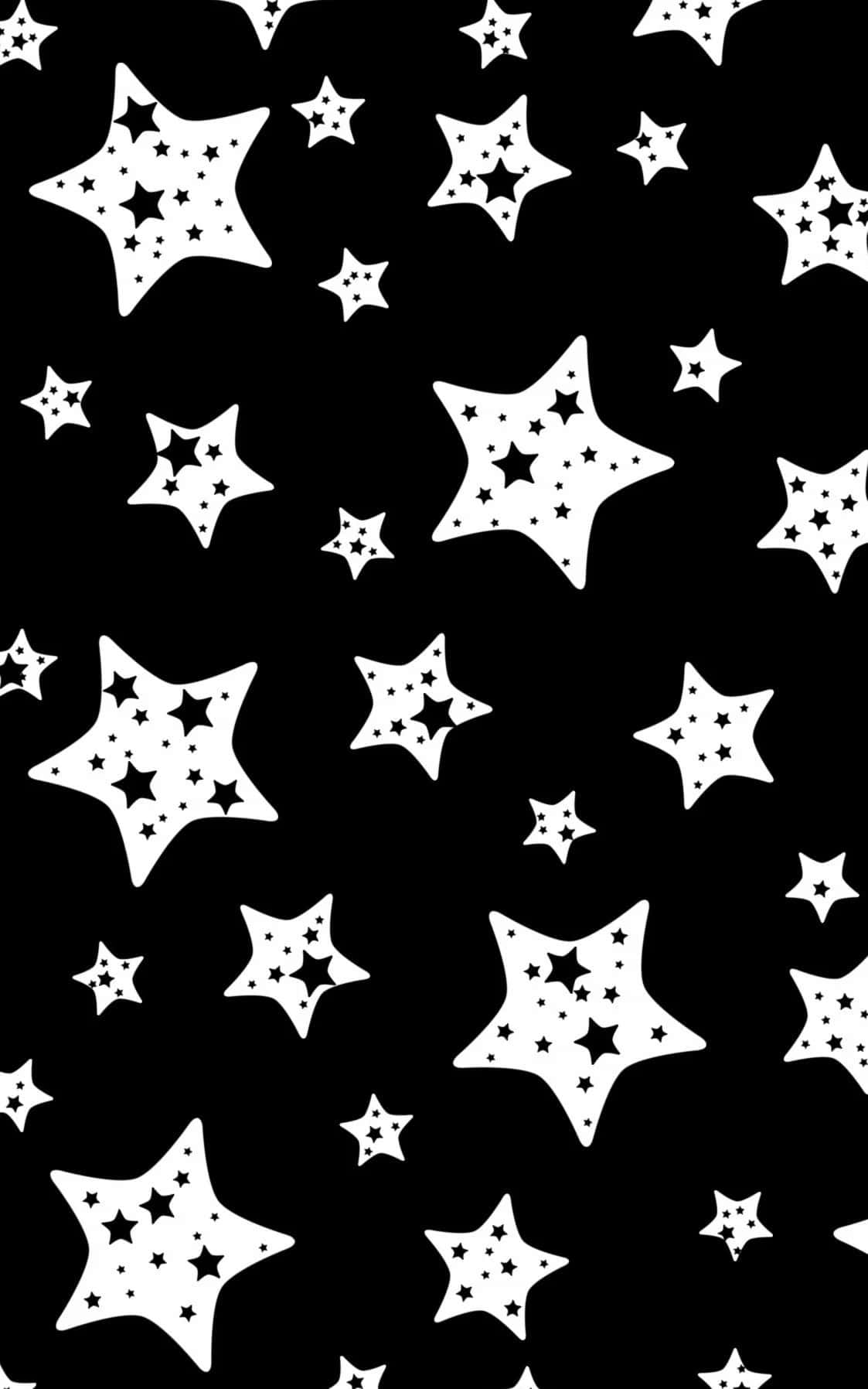 Black and White Star Wallpaper