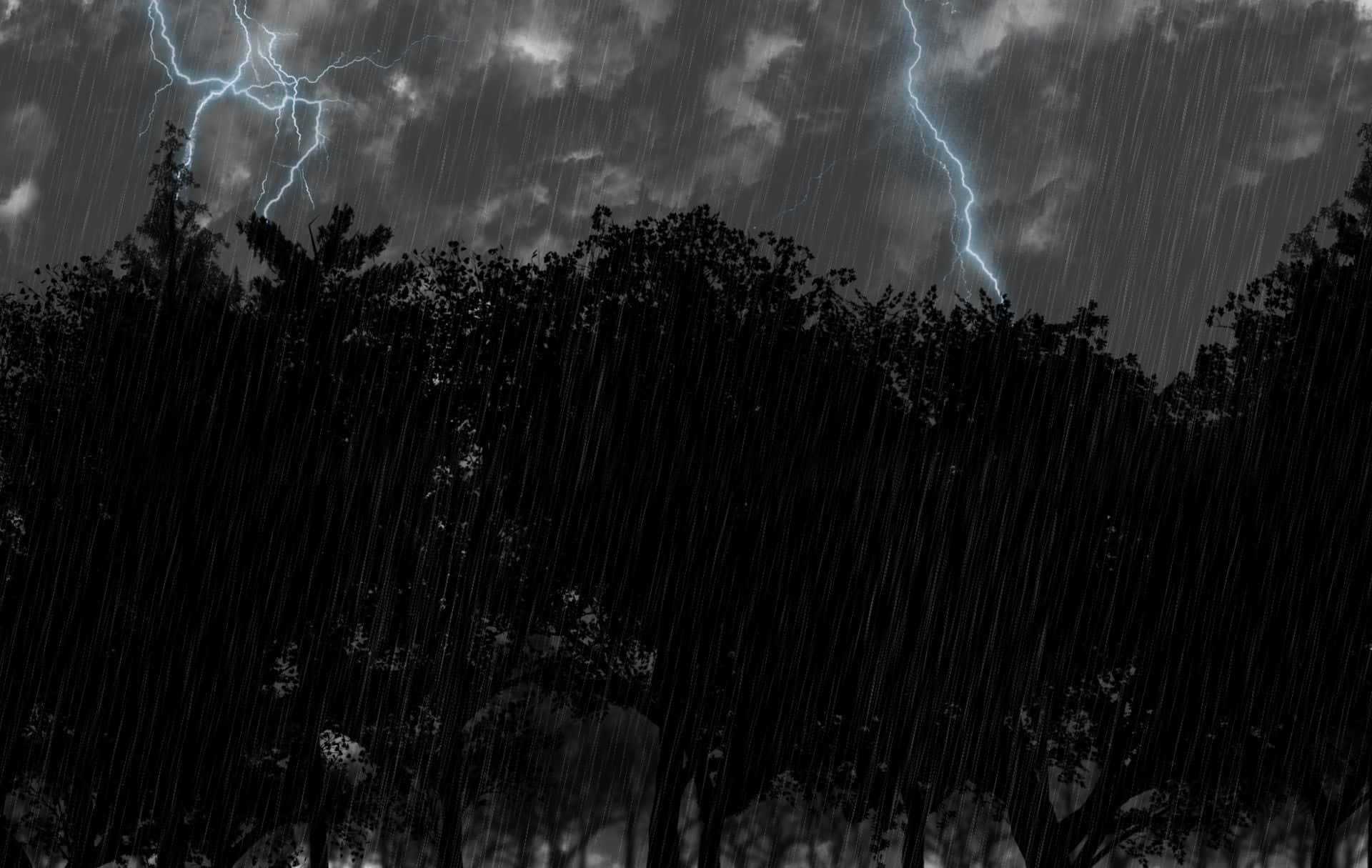 Dramatic Black and White Storm Brewing Wallpaper