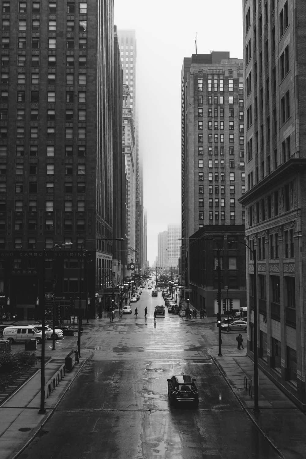 Black and White Urban Street Photography Wallpaper