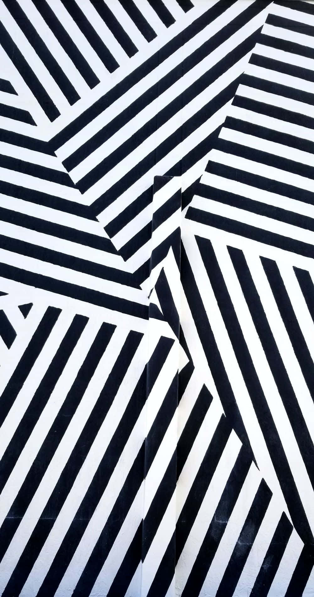 Abstract interplay of black and white stripe