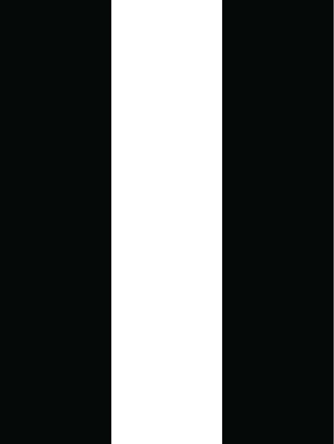 Einschwarz-weiß Gestreiftes Banner Mit Einem Weißen Streifen.