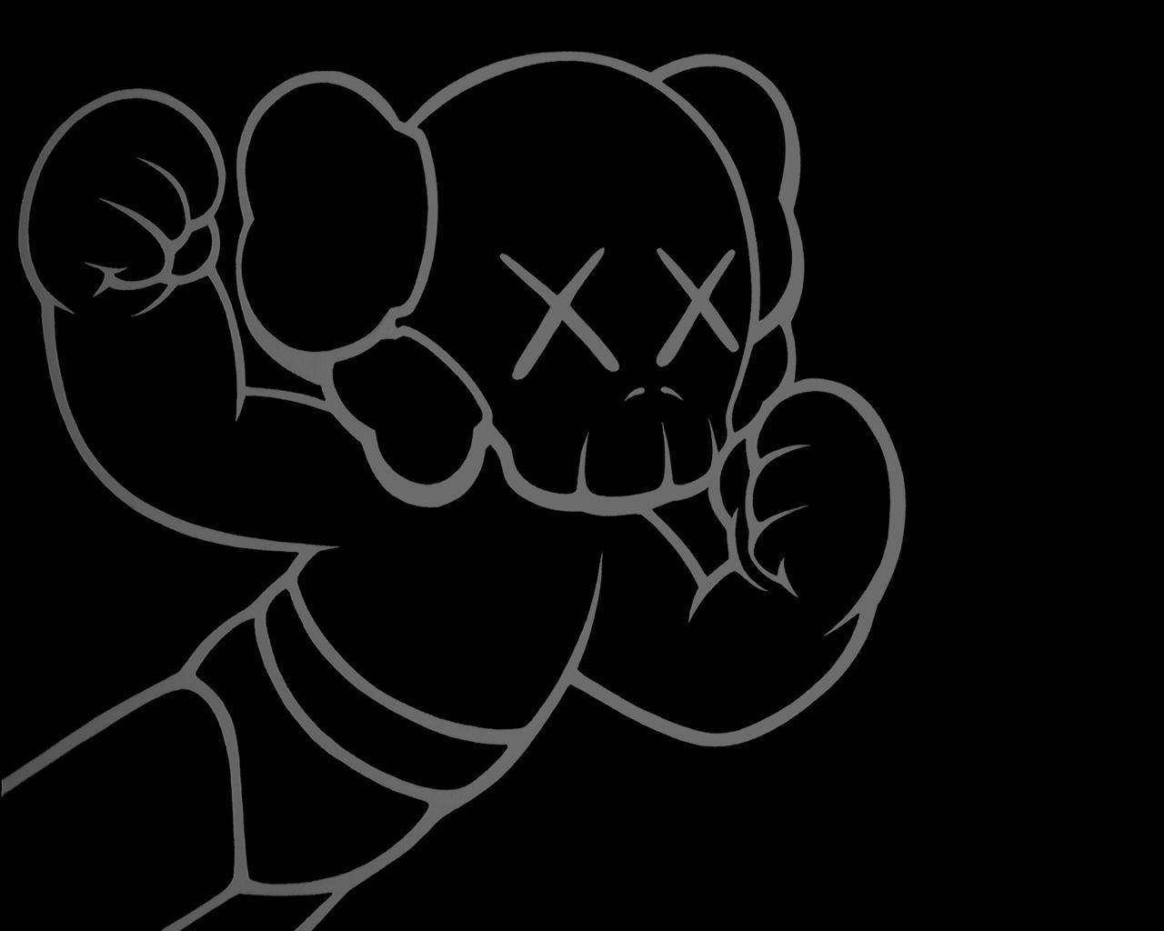 Black And White Strong Kaws Pc Wallpaper