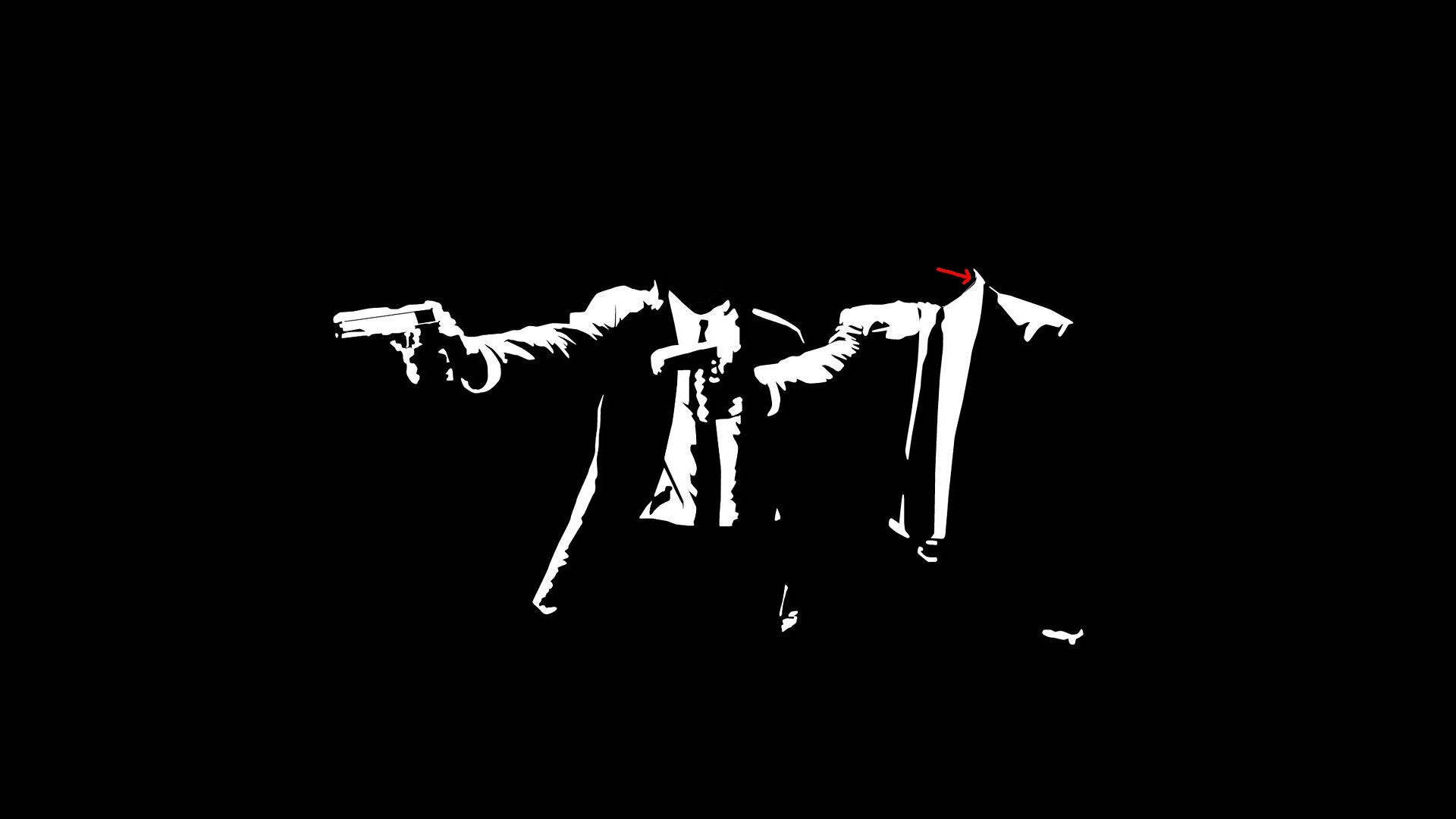 Black And White Suit Pulp Fiction Digital Art Wallpaper