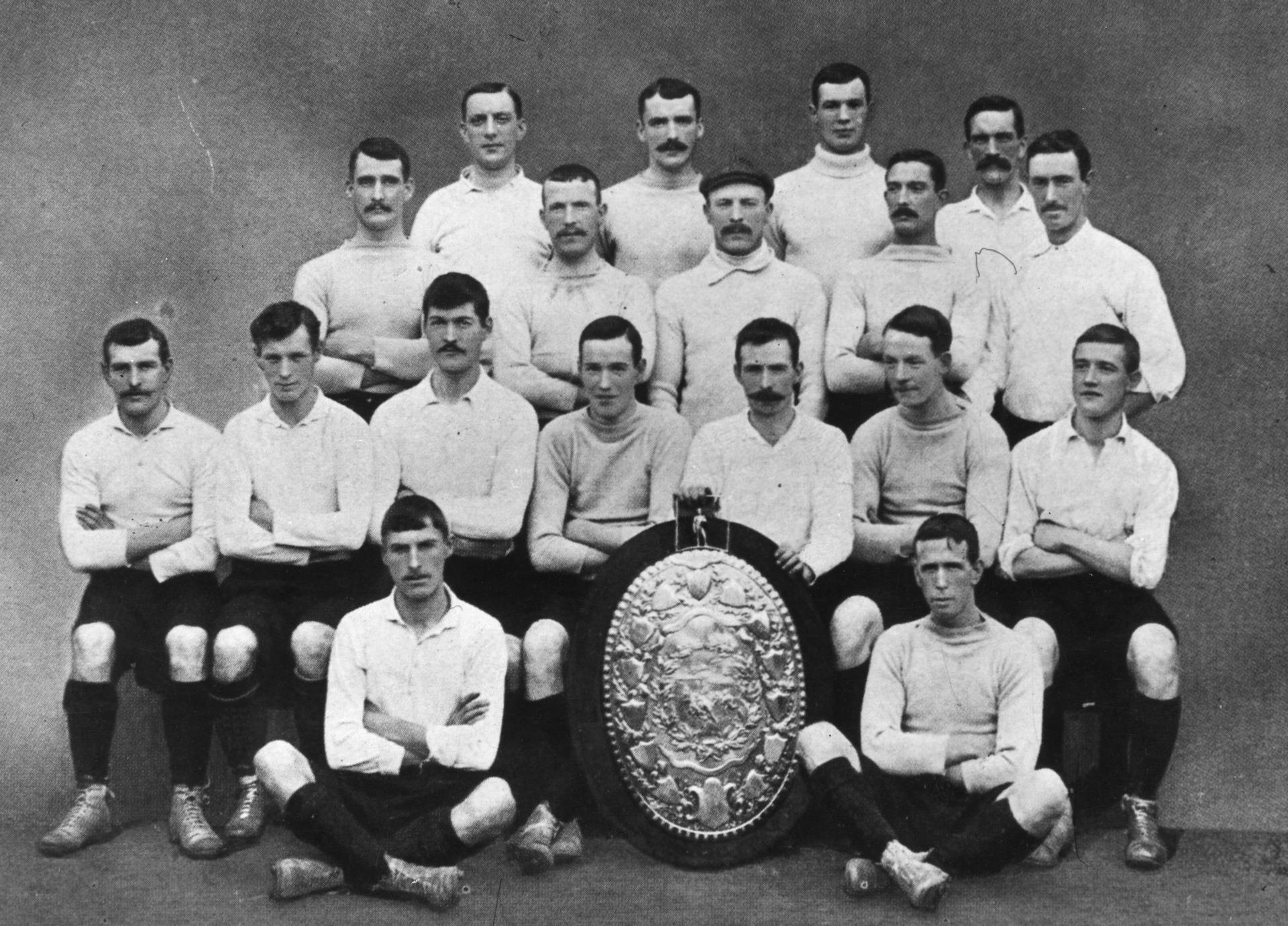 Sort og hvid Tottenham Hotspurs FC gammel hold billed som tapet Wallpaper