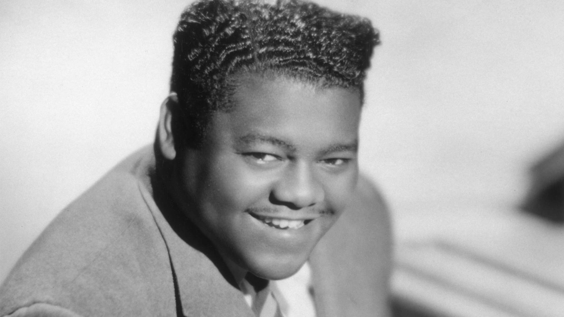 Black And White Vintage Fats Domino Wallpaper