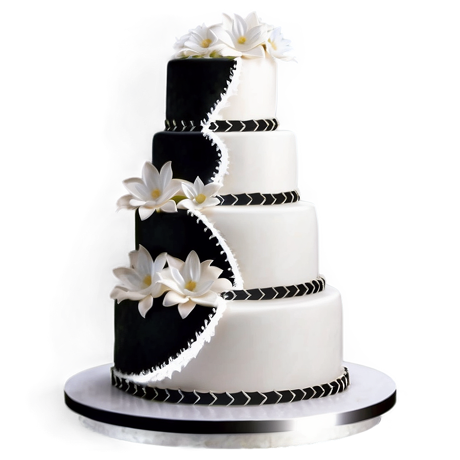 Black And White Wedding Cake Png Xoq PNG