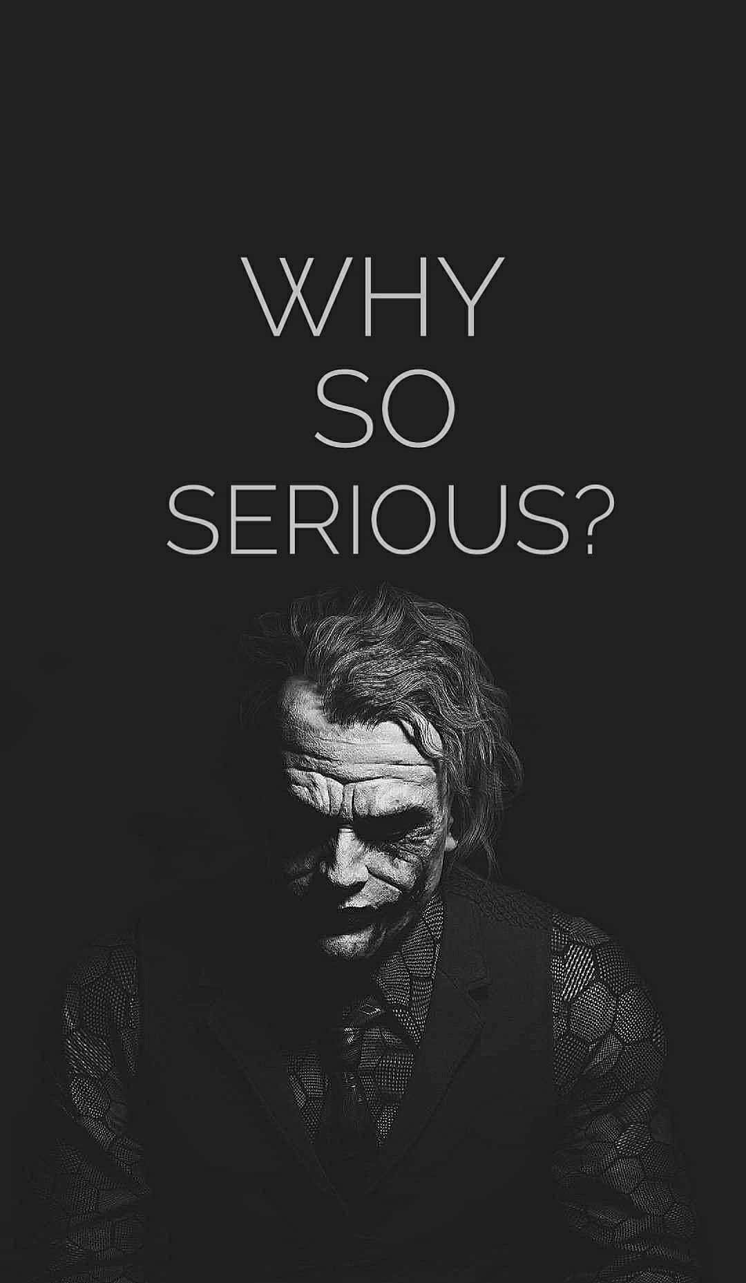 Black And White Why So Serious With Joker Wallpaper