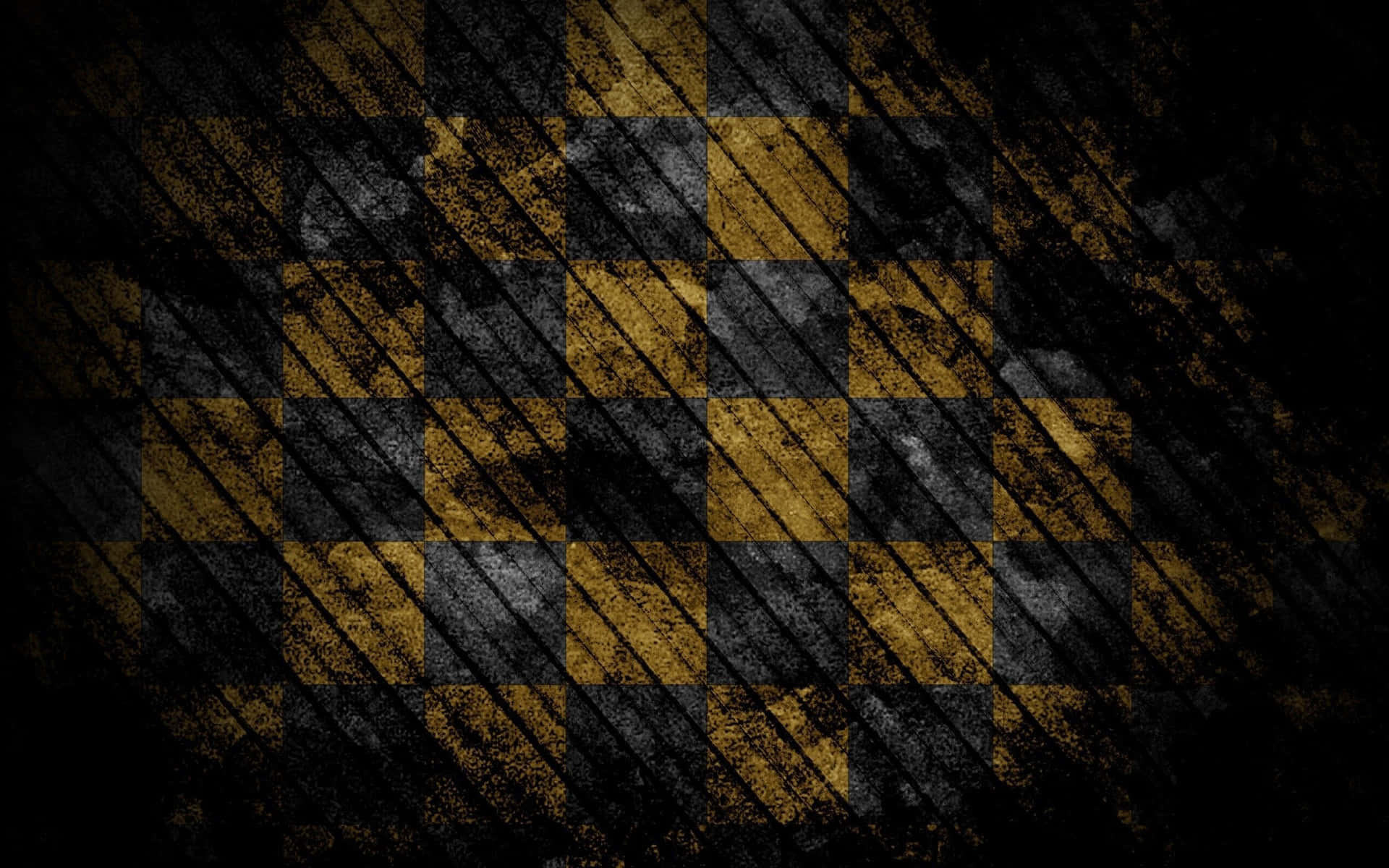 A Black And Yellow Checkered Background