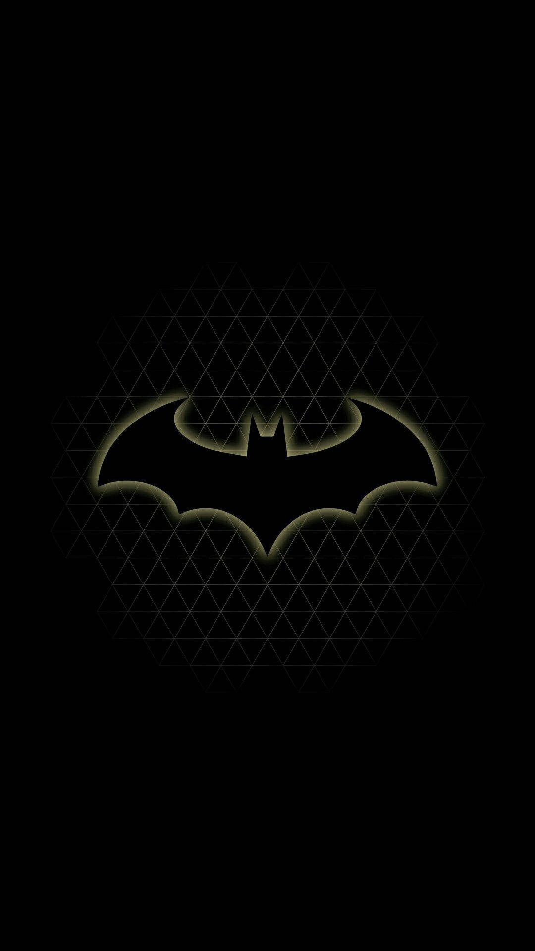 Svartoch Gul Batman-mörk Iphone. Wallpaper