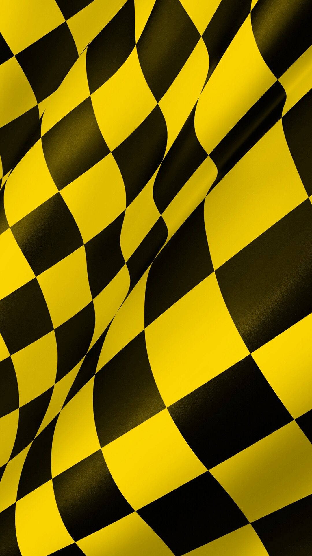 Black And Yellow Checkered Flag Wallpaper